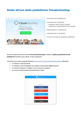 Guida all`uso della piattaforma Cloudschooling