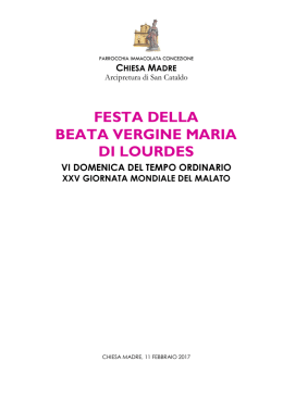 Libretto della Celebrazione