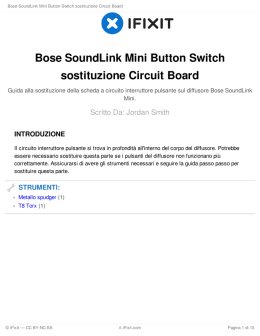 Bose SoundLink Mini Button Switch sostituzione Circuit Board