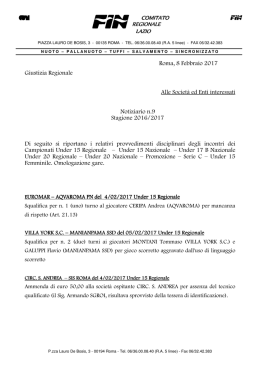Notiziario n. 9 Giustizia Regionale