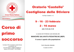 Corso di primo soccorso - Croce Rossa Castiglione delle Stiviere