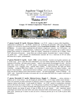 2017 P.Orsi - Calabria -Programma