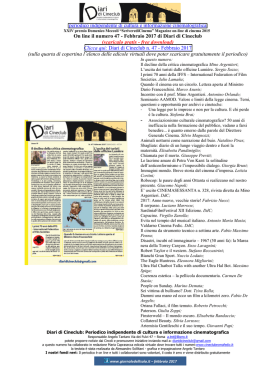 On line il numero 47 di Febbraio 2017