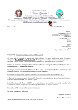 Formazione obbligatoria D.L. 81/08 ex. art. 37