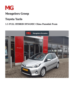Mengelers Groep Toyota Yaris