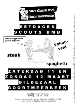 op de flyer - scouts Boortmeerbeek