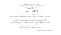 Laurentia HEYL - Cornelis Uitvaartzorg