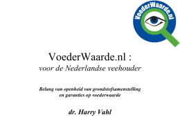 hier de presentatie VoederWaarde.nl