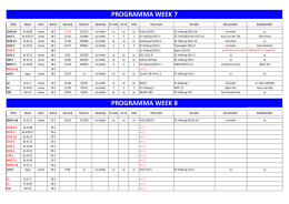 programma week 7 programma week 8