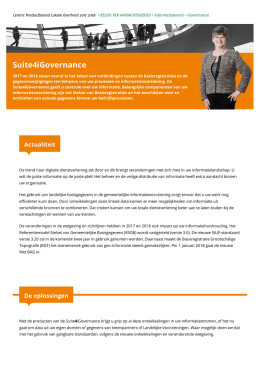 Suite4iGovernance - Infrastructuur en platformen