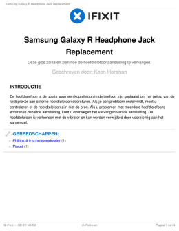 Samsung Galaxy R Headphone Jack Replacement