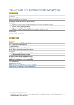 tabellen van de epra best practices recommendations1