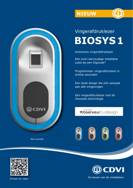 Commerciële brochure BIOSYS1