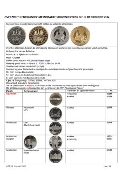overzicht nederlandse memodaille souvenir coins die in