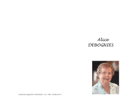 Alice DEBOGNIES - Uitvaartzorg Wim Vanderlinden