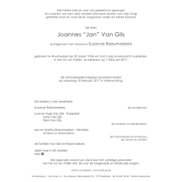 Joannes “Jan” Van Gils