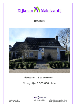 Brochure Aldebaran 36 te Lemmer Vraagprijs: € 324.000,