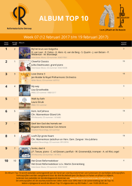 Album top 10 Week 07 (12 februari 2017 t/m 19 februari 2017)