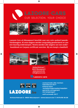 Lazoore-Cars uit Nieuwpoort beschikt over een ruim aanbod tweede