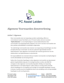 Voorwaarden - PC Assist Leiden