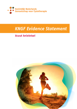 KNGF Evidence Statement Acuut Knieletsel