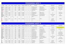 programma week 9 programma week 10