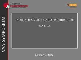 Indicaties voor carotischirurgie na CVA