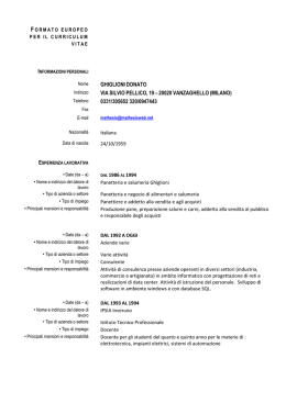 CV GHIGLIONI — Ordine degli Ingegneri della Provincia di Milano