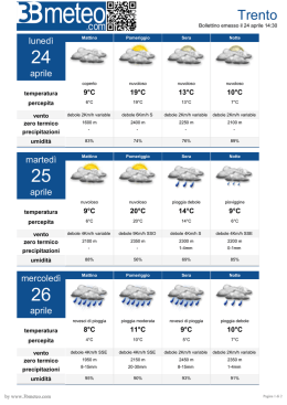 Weather Bulletin Trento- 3B meteo: the weather