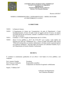 Decreto n.038/2017 NOMINA COMMISSIONE PER L