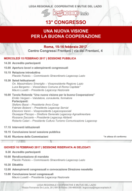 Diapositiva 1 - Legacoop Lazio