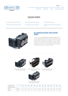 Oil lubricated rotary vane vacuum pumps