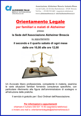 Orientamento Legale - Agenda comune di Brescia