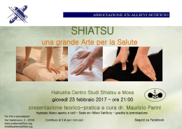 Shiatsu una grande arte per la salute