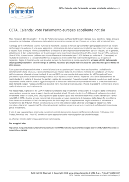 CETA, Calenda: voto Parlamento europeo eccellente notizia