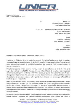 lettera ad - UNIONE ITALIANA CONTROLLO e ASSISTENZA AL VOLO