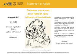 programma - Milano - Università degli Studi di Milano