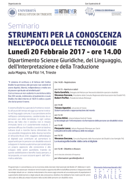 Programma - Università degli studi di Trieste