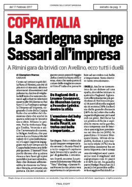 La Sardegna spinge Sassari all`impresa