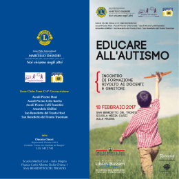 Educare all`autismo - San Benedetto del Tronto, 18 febbraio 2017