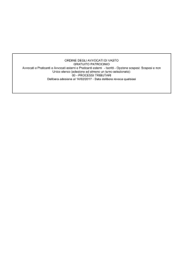 ORDINE DEGLI AVVOCATI DI VASTO GRATUITO PATROCINIO