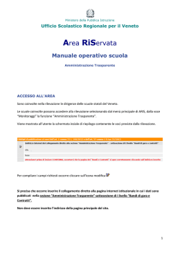 Area RiServata - Ufficio Scolastico Regionale per il Veneto