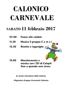 Carnevale Calonico - Leventina Turismo