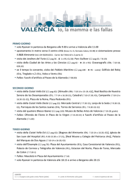 VALENCIA – Programma di viaggio