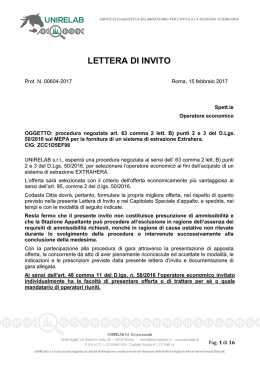 Lettera di invito MEPA Extrahera - Ministero delle politiche agricole