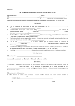 DICHIARAZIONE DEL PROPRIETARIO (lett. b, - art. 6