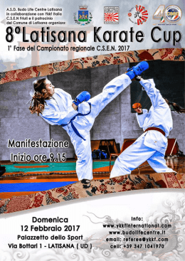 Informativa 8° Latisana Karate Cup 2017