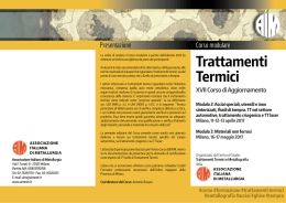 Trattamenti Termici - Associazione Italiana di Metallurgia