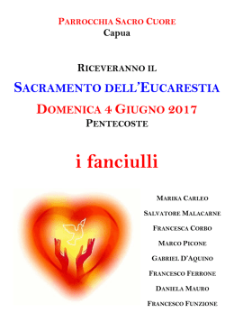 leggi il flyer - Parrocchia Sacro Cuore