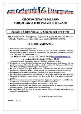 programma città di Bolzano 2017 invito